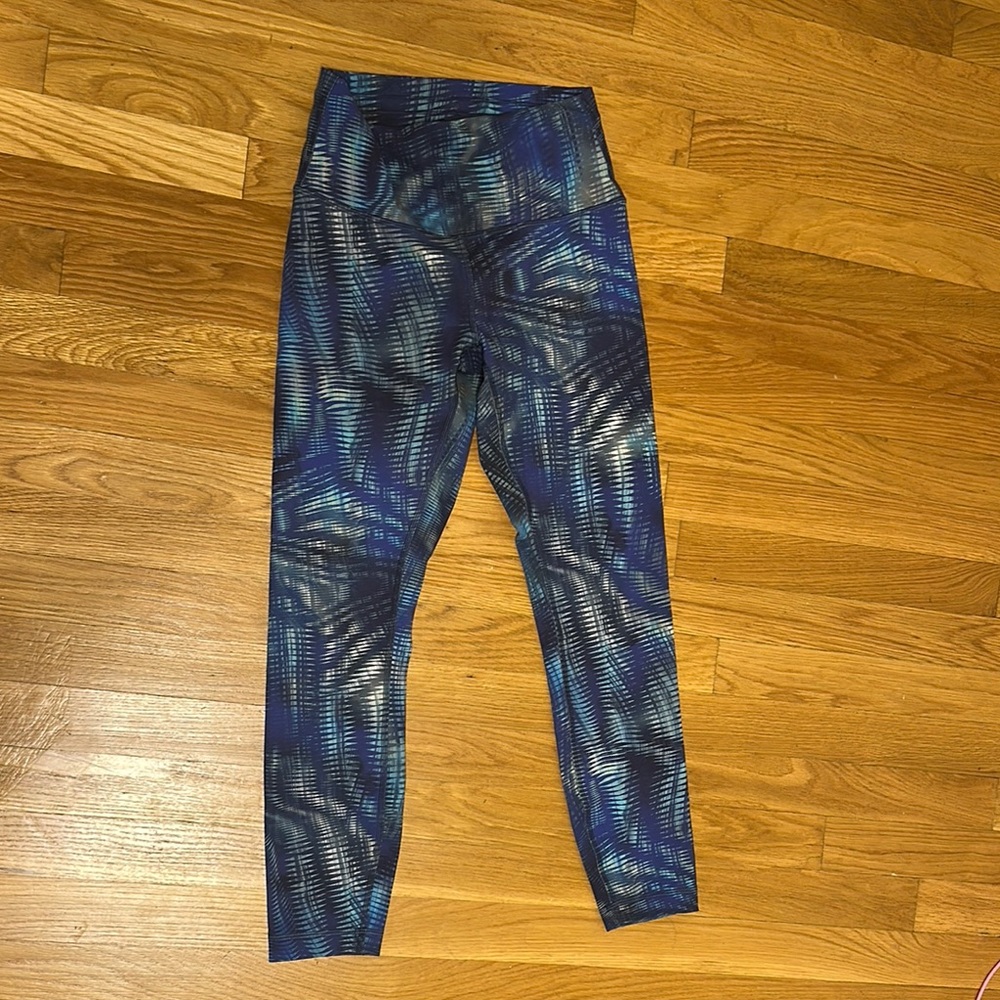 Blue Patterned Kids Leggings